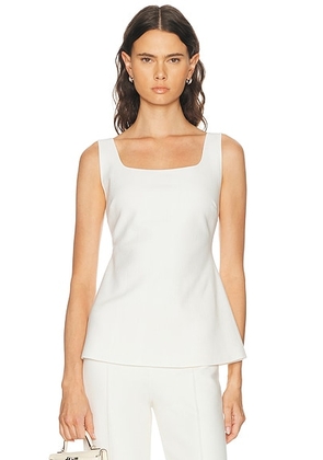 High Sport Tonal Stripe Inna Top in Ivory - Ivory. Size L (also in XS, S, M).