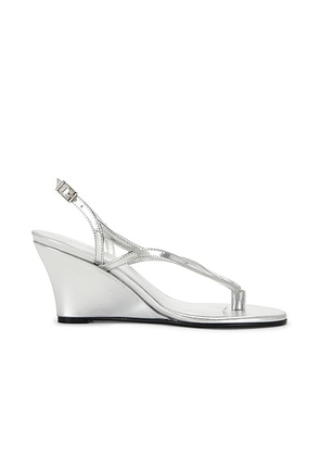 Gimaguas Wedge Sandal in Silver - Metallic Silver. Size 41 (also in 36, 37).