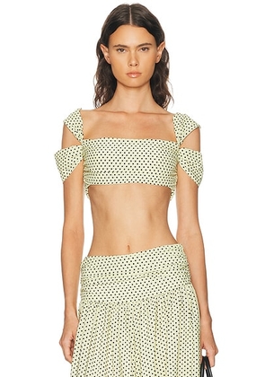 Françoise Sia Top in Polka Dot Lemon - Yellow. Size 34 (also in 38, 40, 42).