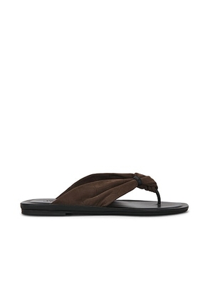 Loulou de Saison Akin Draped Sandal in Dark Brown - Brown. Size 37 (also in 38, 41).