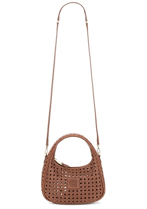 Miu Miu Intreccio Wander Hobo Bag in Rovere - Brown. Size all.