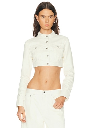 EB Denim Hannah Jacket in Bone - White. Size L (also in XS, S, M).