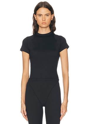 NikeSKIMS Airy Baby Short Sleeve Tee in Obsidian - Black. Size S (also in XS, M, L, XL).