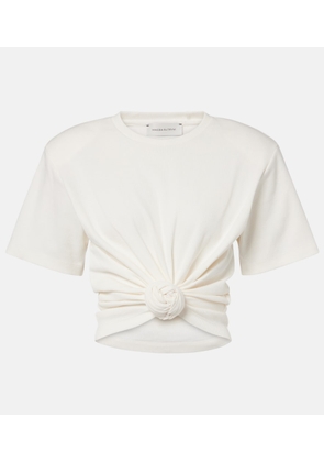 Magda Butrym Cropped cotton-blend T-shirt