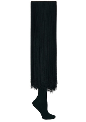 ALAÏA Fringe High Sock in Noir Alaia - Black. Size all.
