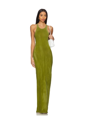 COTTON CITIZEN Marbella Maxi Dress in Olive. Size L. Also in S, XS, M.