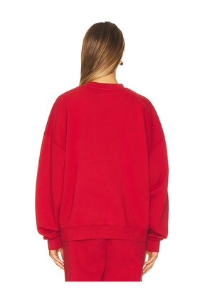 ANINE BING Miles Sweatshirt in Red. Size XS. Also in L.