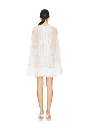 HEMANT AND NANDITA Mini Cape With Slip in Ivory. Size M. Also in L.