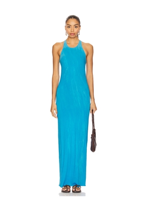COTTON CITIZEN Marbella Maxi Dress in Blue. Size L. Also in M, S, XS.