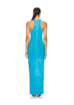 COTTON CITIZEN Marbella Maxi Dress in Blue. Size L. Also in M, S.