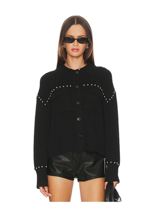 Central Park West Jay Studded Sweater Jacket in Black. Size M. Also in XS.