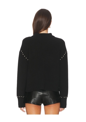 Central Park West Jay Studded Sweater Jacket in Black. Size M. Also in S, XS, L, XL.