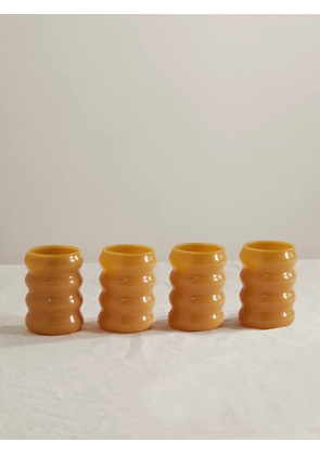 Sophie Lou Jacobsen - Ripple Set Of Four Glasses - Yellow - One size