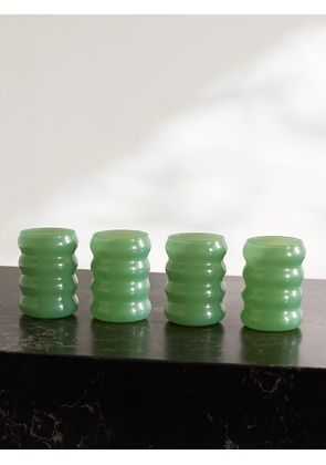 Sophie Lou Jacobsen - Ripple Set Of Four Glasses - Green - One size