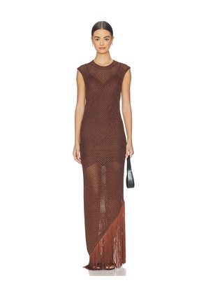 ALLSAINTS Jessie Dress in Brown. Size L. Also in M, XS, S.