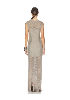 ALLSAINTS Jessie Dress in Metallic Silver. Size M. Also in S, XS.
