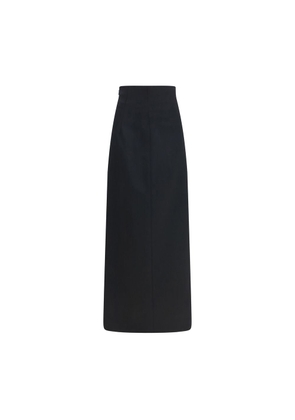 The Row Black Silk Long Skirt - 6