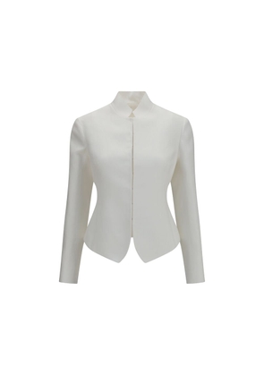 The Row White Linen Jacket - 8