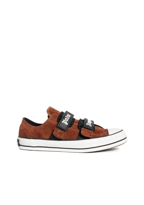 Palm Angels Brown Calfskin Low Top Sneakers - EU40/US7