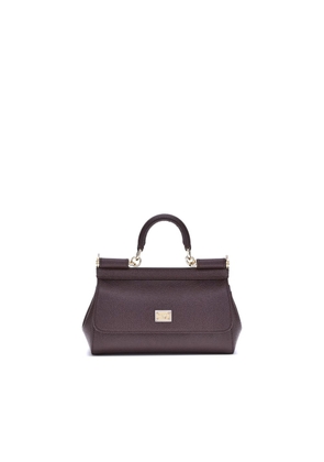 Dolce & Gabbana Purple Calf Leather Bos Taurus Handbag