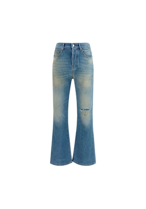 Amiri Blue Cotton Flared Jeans - W31