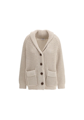 Brunello Cucinelli Beige Cotton Cardigan - M