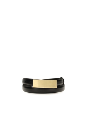 Khaite Black Calf Leather Bos Taurus Regular Belt - 75 cm / 30 Inches