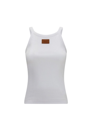Fendi White Cotton Tank Tops - M