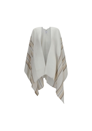 Brunello Cucinelli Beige Linen Poncho - One Size