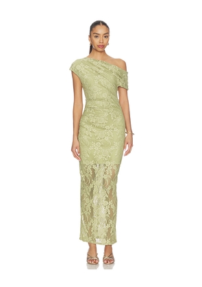 Curaae by Elliatt Fiorella Off The Shoulder Maxi Dress in Sage. Size M. Also in S, XS.