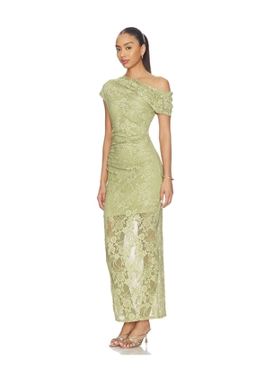 Curaae by Elliatt Fiorella Off The Shoulder Maxi Dress in Sage. Size M. Also in S, XS.
