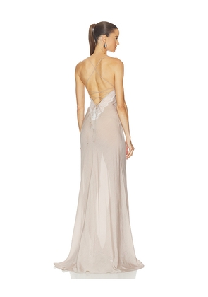 Camila Coelho Giuliana Gown in Beige. Size L. Also in M, XL.