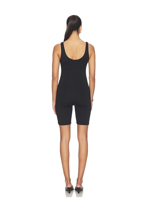 BUMPSUIT The Cindy Romper in Black. Size L. Also in XS, S, M, XL.