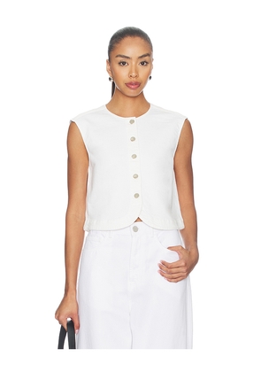 CLOSED Denim Vest Top in White. Size L. Also in XS, S, M, XL.