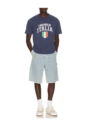 Carne Bollente Ciao Bella Tee in Blue. Size L. Also in S, M, XL/1X.