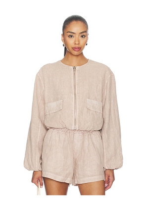 BLANKNYC Long Sleeve Jacket in Brown. Size L. Also in XS, S, M.