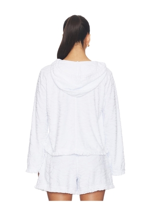 Bobi Pullover Hoodie in White. Size L. Also in XS, S, M, XL.