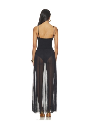 Agua Bendita Meeg Solstice Dress in Black. Size L. Also in XS, S, M.