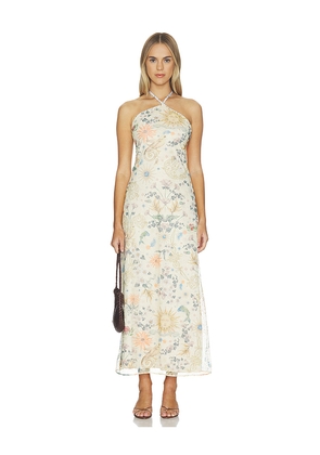 Agua Bendita Sari Solstice Dress in Beige. Size L. Also in S, M.