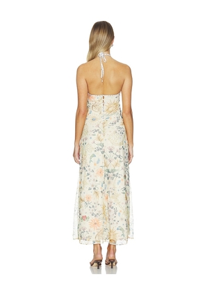 Agua Bendita Sari Solstice Dress in Beige. Size L. Also in S, M.