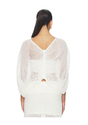 ET OCHS Vivienne Knit Top in White. Size L. Also in XS, S, M.