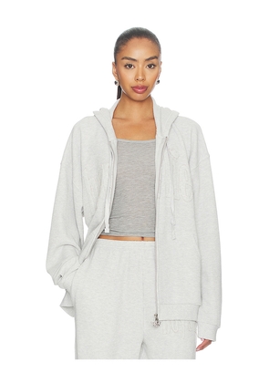 Boys Lie No Grey Area Thermal Harley Zip Up in Grey. Size M/L. Also in XL/XXL, XS/S.