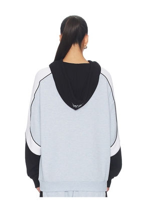 Boys Lie Good Sport Thermal Racer Hoodie in Blue. Size M/L. Also in XS/S, XL/XXL.