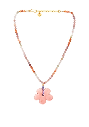 Brinker + Eliza Groovy Necklace in Pink.