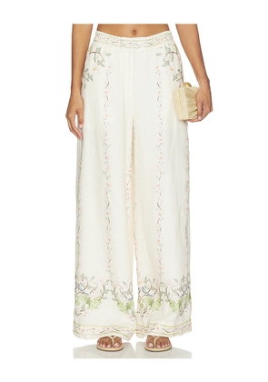 Agua by Agua Bendita Tota Anhelo Pant in Cream. Size L. Also in M, S, XL, XS.