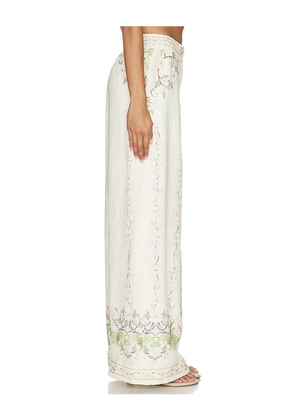 Agua by Agua Bendita Tota Anhelo Pant in Cream. Size L. Also in XL.