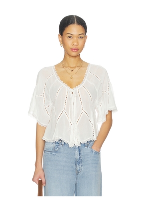 Free People Michelle Blouse in Ivory. Size L. Also in XS, S, M, XL.