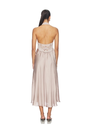 Free People x REVOLVE Might Be Something Satin Slip Dress in Grey. Size M. Also in XS, S, L, XL.