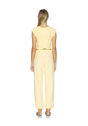Free People x FP Movement Hot Shot Crossover Set in Yellow. Size L. Also in XS, S, M.