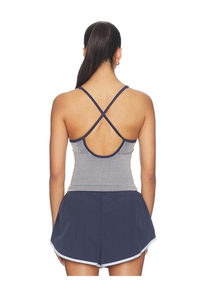 Free People x FP Movement Perfectly Plated Plunge Cami Top in Navy. Size M/L. Also in XS/S.